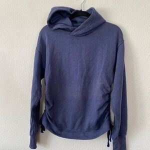 Aerie ruched blue hoodie size small NWT